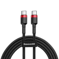 BASEUS Cafule kabel USB-C / USB-C PD2.0 3A QC 3.0 2m, črna/rdeč