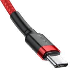BASEUS Cafule kabel USB-C / USB-C 60W QC 3.0 1m, Rdeč