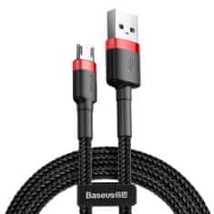 BASEUS Cafule kabel USB / micro USB QC 3.0 1.5A 2m, črna/rdeč