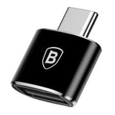 BASEUS adapter USB / USB Type-C OTG, črna