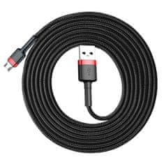 BASEUS Cafule kabel USB / micro USB QC 3.0 1.5A 2m, črna/rdeč