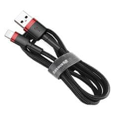 BASEUS Cafule kabel USB / Lightning QC3.0 1m, črna/rdeč