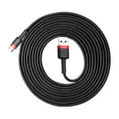 BASEUS Cafule kabel USB / USB-C QC 3.0 2A 3m, črna/rdeč