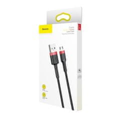 BASEUS Cafule kabel USB / micro USB QC 3.0 1.5A 2m, črna/rdeč