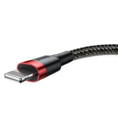 BASEUS Cafule kabel USB / Lightning QC3.0 1m, črna/rdeč