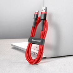 BASEUS Cafule kabel USB / USB-C QC 3.0 1m, Rdeč