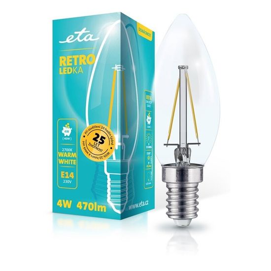 ETA Retro LED žarnica, E14, 4 W