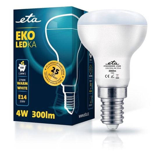 ETA LED žarnica, R50, E14, 4 W, toplo bela