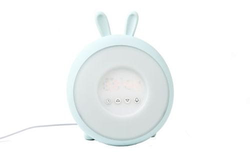 Rabbit&Friends Lovely Wake-up lučka & ura z budilko, pastelno modra