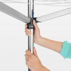 Brabantia zunanji sušilnik Essential, 40 m + dodatki, metalik siv