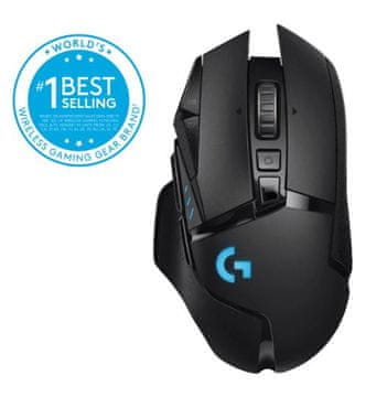 Logitech G502 Lightspeed brezžična miška, črna