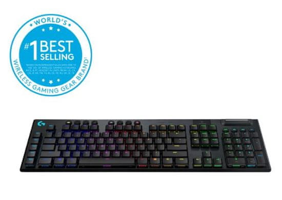 Logitech G915 LIGHTSPEED RGB brezžična mehanska gaming tipkovnica, GL Clicky