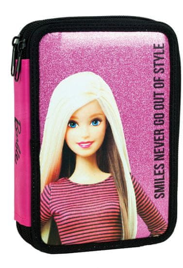 GIM šolska dvonadstropna peresnica Barbie Smiles, napolnjena