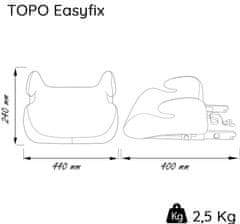 Nania otroški avtosedež Topo EasyFix Silver Grey 2020, siv