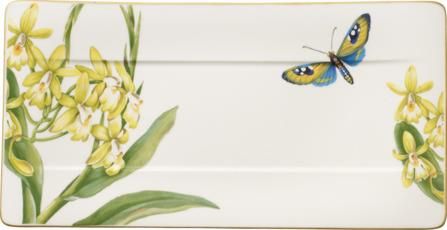 Villeroy & Boch servirni krožnik, 35x18 cm, cvetlični motiv