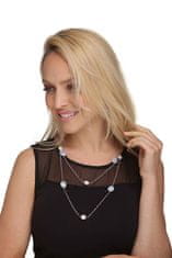 JwL Luxury Pearls Dolga biserna ogrlica s kristali šesterokotnika JL0600