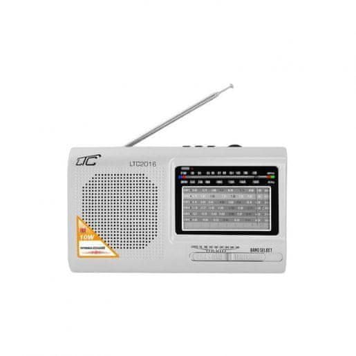 LTC Prenosni radio z MP3 predvajalnikom USB / SD 10W z akumulatorjem 210 x 124 x 57 mm