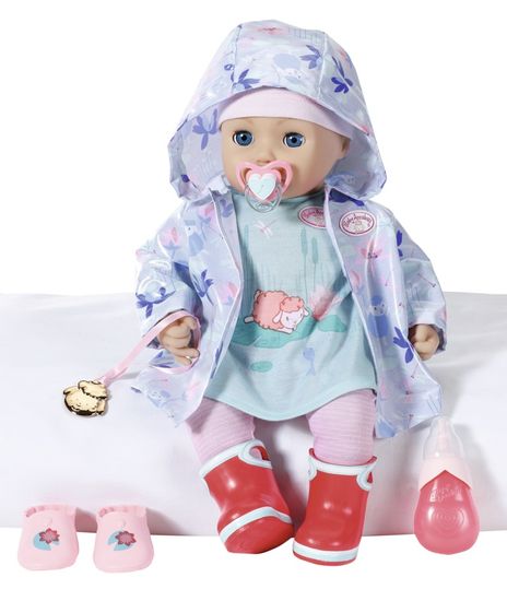 Baby Annabell punčka, 43 cm + dežna oblačila