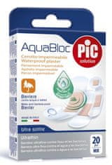 PIC Aquabloc Mix antibakterijski obliž, 20 kosov