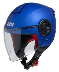 iXS motoristična odprta JET čelada z vizirjem iXS 851 1.0, mat modra, S