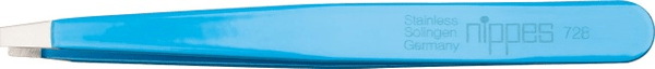  Nippes-Solingen pinceta z ravno konico 728, nerjaveče jeklo, 9,5 cm, modra 