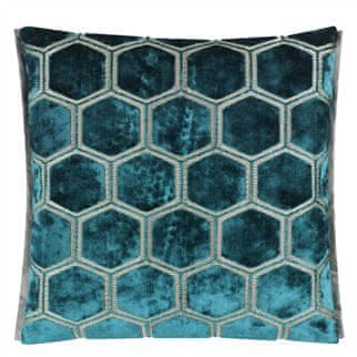 Designers Guild Okrasna blazina MANIPUR 43 x 43 cm, modra