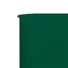 Greatstore 5-panelni vetrobran tkanina 600x160 cm zelen