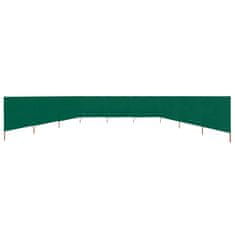 Vidaxl 9-panelni vetrobran tkanina 1200x80 cm zelen