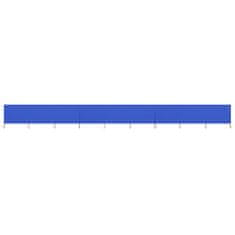 Vidaxl 9-panelni vetrobran tkanina 1200x160 cm sinje moder