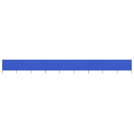 Vidaxl 9-panelni vetrobran tkanina 1200x160 cm sinje moder