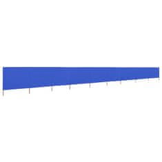 Vidaxl 9-panelni vetrobran tkanina 1200x160 cm sinje moder
