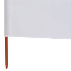 Vidaxl 5-panelni vetrobran tkanina 600x160 cm peščeno bel