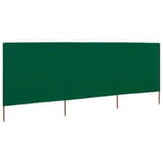 Vidaxl 3-panelni vetrobran tkanina 400x80 cm zelen