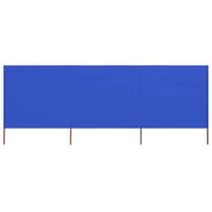 Vidaxl vidaLX 3-panelni vetrobran tkanina 400x160 cm sinje moder