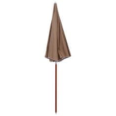 Vidaxl Senčnik z jeklenim drogom 240 cm taupe