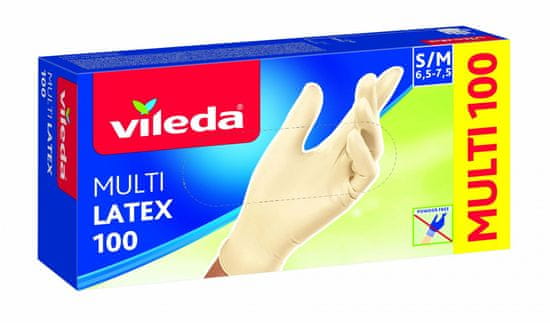 Vileda rokavice MultiLatex, S/M, 100/1