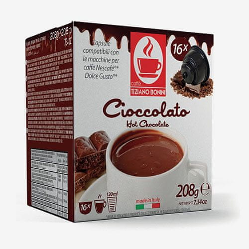 Tiziano Bonini Chocolate kapsule za kavni aparat Dolce Gusto, 16 kosov