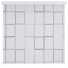 Vidaxl Rolo zavesa za prho 140x240 cm z kvadratni vzorci