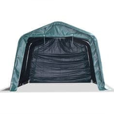 Vidaxl Premični šotor za živino 550 g/m2 PVC 3,3x4,8 m temno zelen