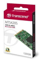 Transcend MTS420S SSD disk, M.2 2242, SATA3 (6 Gb/s), 120GB