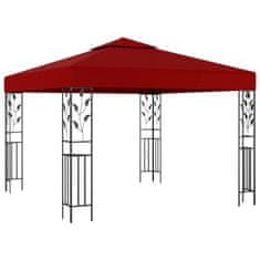 Vidaxl Paviljon 3x3 m vinsko rdeč