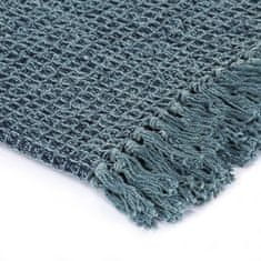 Vidaxl Odeja iz bombaža 160x210 cm indigo modra