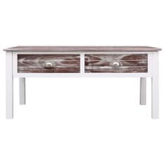 Vidaxl Klubska mizica rjava 100x50x45 cm les