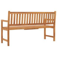 Vidaxl Vrtna klop za 3 osebe z mizico 150 cm trdna tikovina