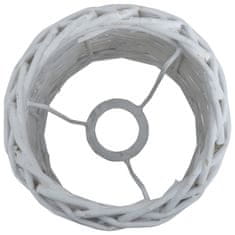 Vidaxl Senčilo za svetilko pleteno 20x15 cm belo