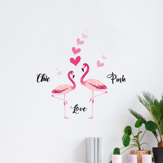 Crearreda stenske nalepke S, flamingo