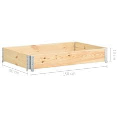 Vidaxl Paletni okvir 50x150 cm trdna borovina