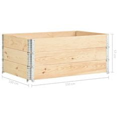 Vidaxl Paletni okvirji 3 kosi 100x150 cm trdna borovina