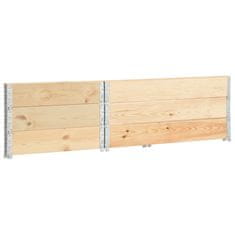 Vidaxl Paletni okvirji 3 kosi 100x150 cm trdna borovina