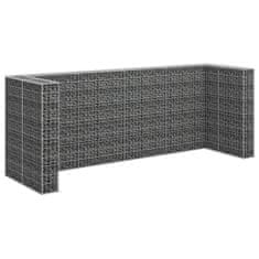 Greatstore Gabionska stena za koše za smeti pocinkano jeklo 320x100x120 cm